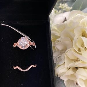 NWT STERLING SILVER WEDDING SET SZ 8